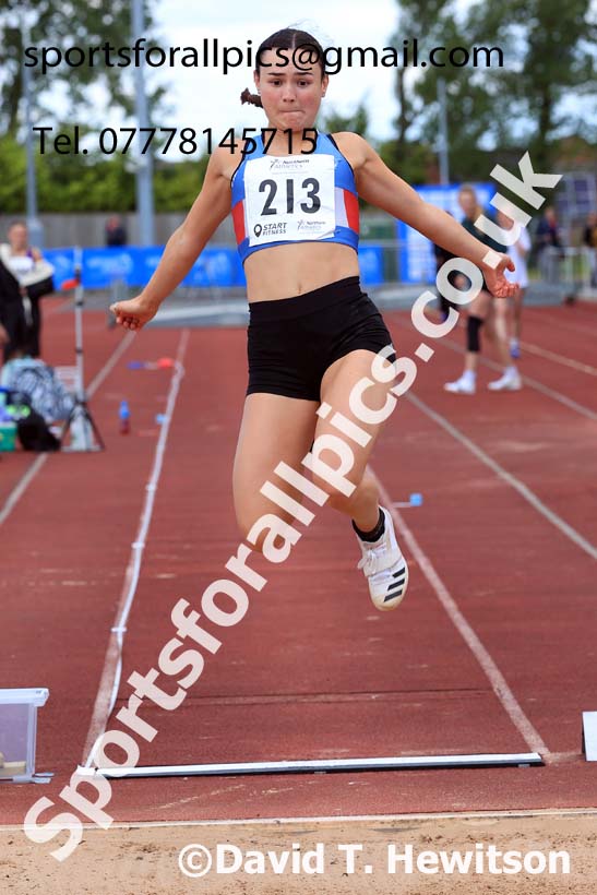 Womens Under-20s long jump, 2024 Northern Senior and Under-20s Track and Field Champs, Middlesbrough.  Photo: David T. Hewitson/Sports for All Pics